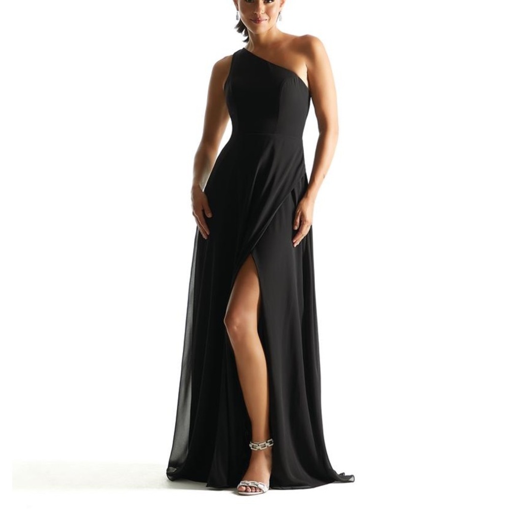 Morilee one shoulder chiffon dress